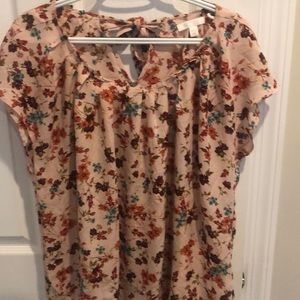 LC by Lauren Conrad- floral print shirt